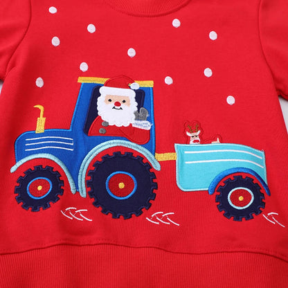 Boys Christmas Tractor Jumper (Age 24M-7 YRS)