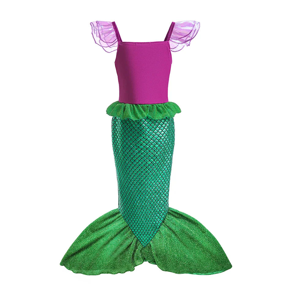 Girls Ariel Princess Dress Up Costume (Age 3-10YRS)