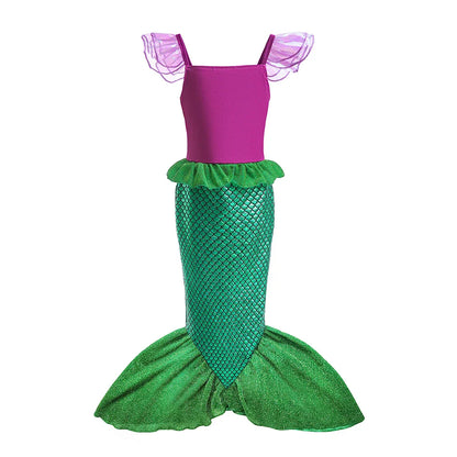 Girls Ariel Princess Dress Up Costume (Age 3-10YRS)