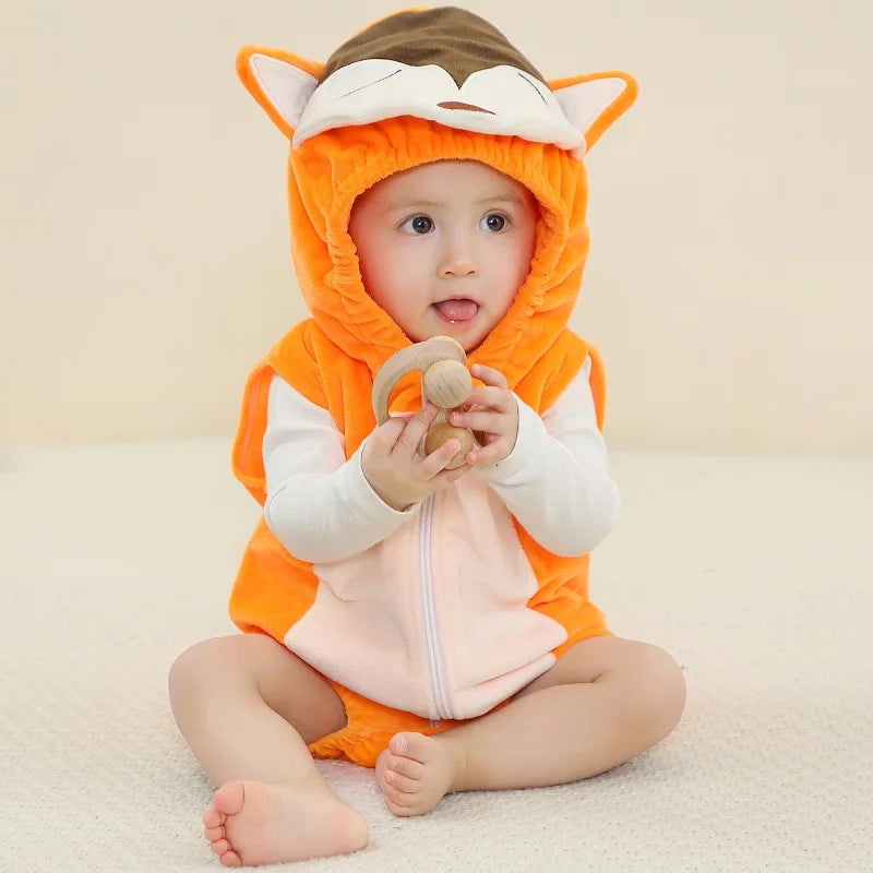 MICHLEY Spring Giraffe Baby Romper Bodysuit Sleeveless Newborn Clothes Infant Toddler Clothing Romper Halloween For Girl Boy