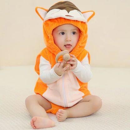 MICHLEY Spring Giraffe Baby Romper Bodysuit Sleeveless Newborn Clothes Infant Toddler Clothing Romper Halloween For Girl Boy