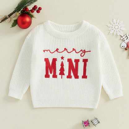 Baby/Toddler Christmas “Mini” Ribbed Jumper (Age Newborn-4YRS)