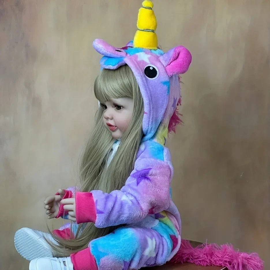 Reborn Baby Girl Blonde Hair Doll 55cm