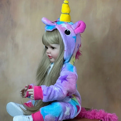 Reborn Baby Girl Blonde Hair Doll 55cm