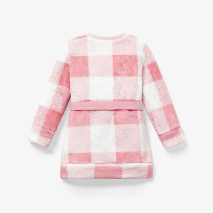 Girls Waist Bag Houndstooth Long Sleeve Dress Set (Age 24M-6YRS)
