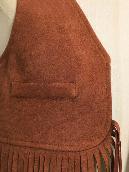 Baby Boys/Girls Western Cowboy Suede Tassels Vest (Age Newborn-24M)