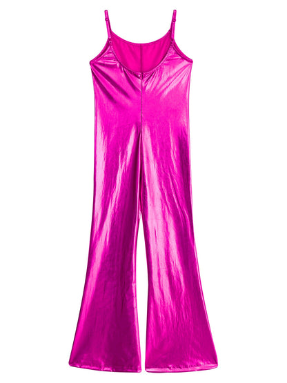 Girls Metallic Gymnastic Jumpsuit (Age 4-16YRS)