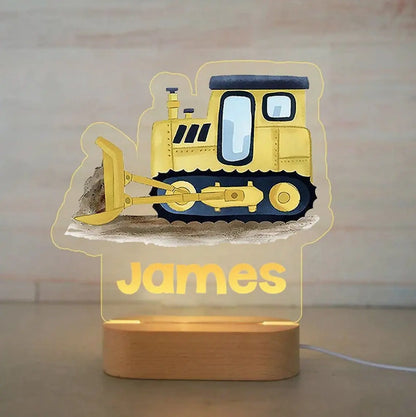 Personalized Children Animal Night Light Custom Name Acrylic Lamp