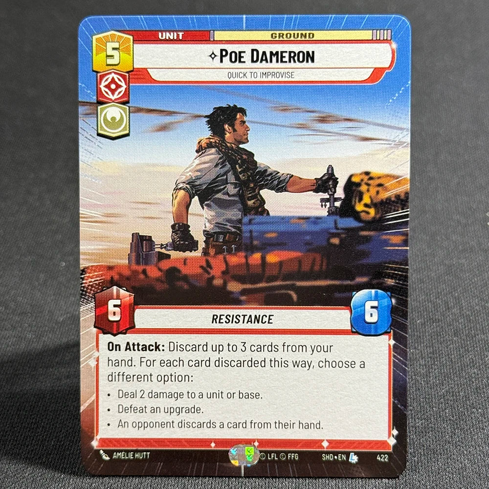 Star Wars Unlimited Proxy Card Set – Red Command Series | Boba Fett, Bodhi Rook, DJ Tech, Aggression & Barrage | Casual Play & Display Poe Dameron(422)