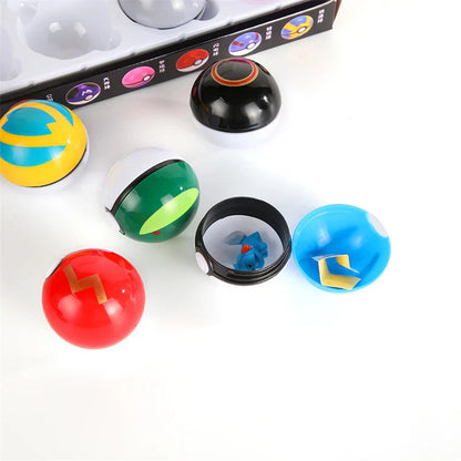 Petelf GO Poké Ball Toys – Pokémon 12 Pack with Figures | Collectible Battle Set