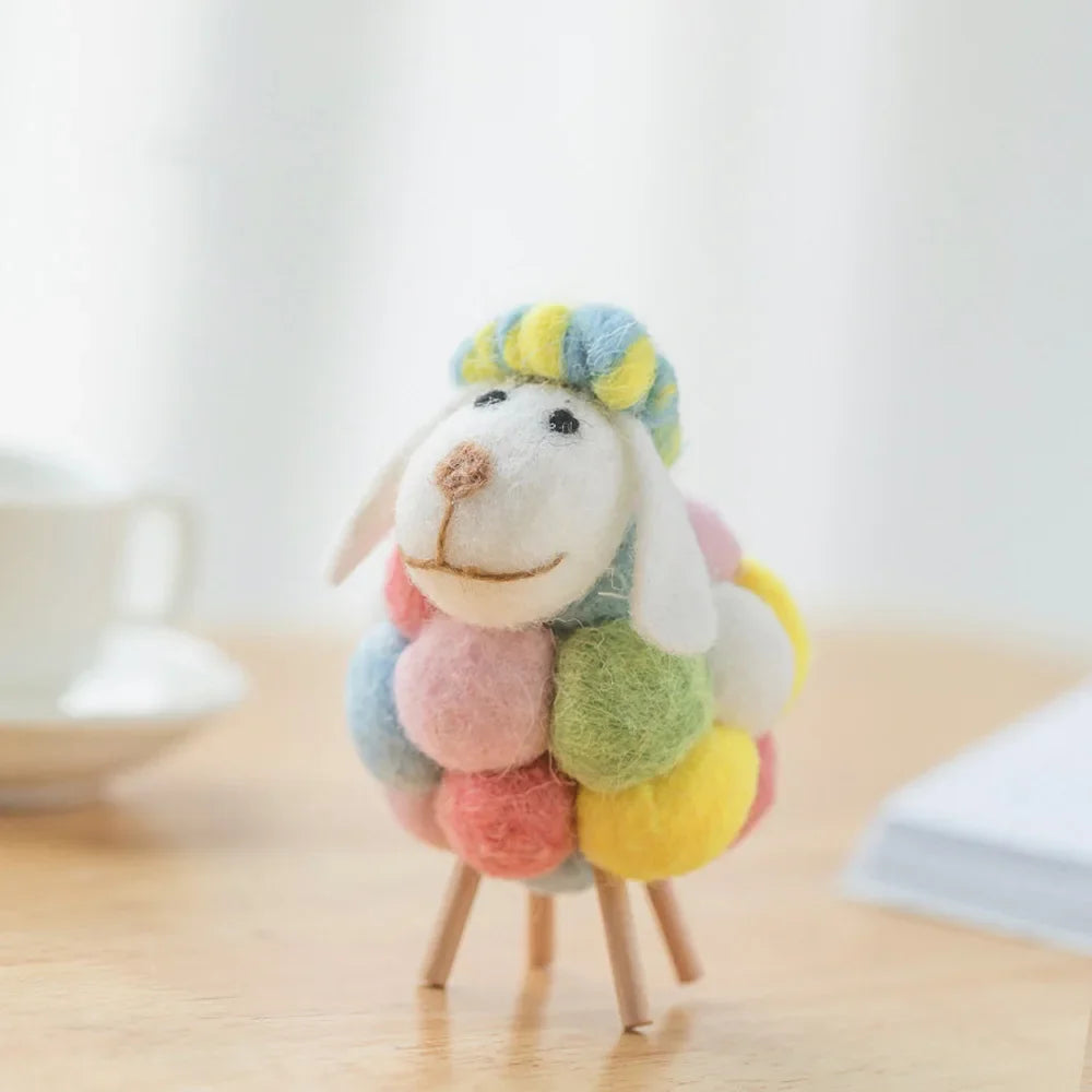 Plush Mini Felt Sheep Stuffed Toy 11-16cm