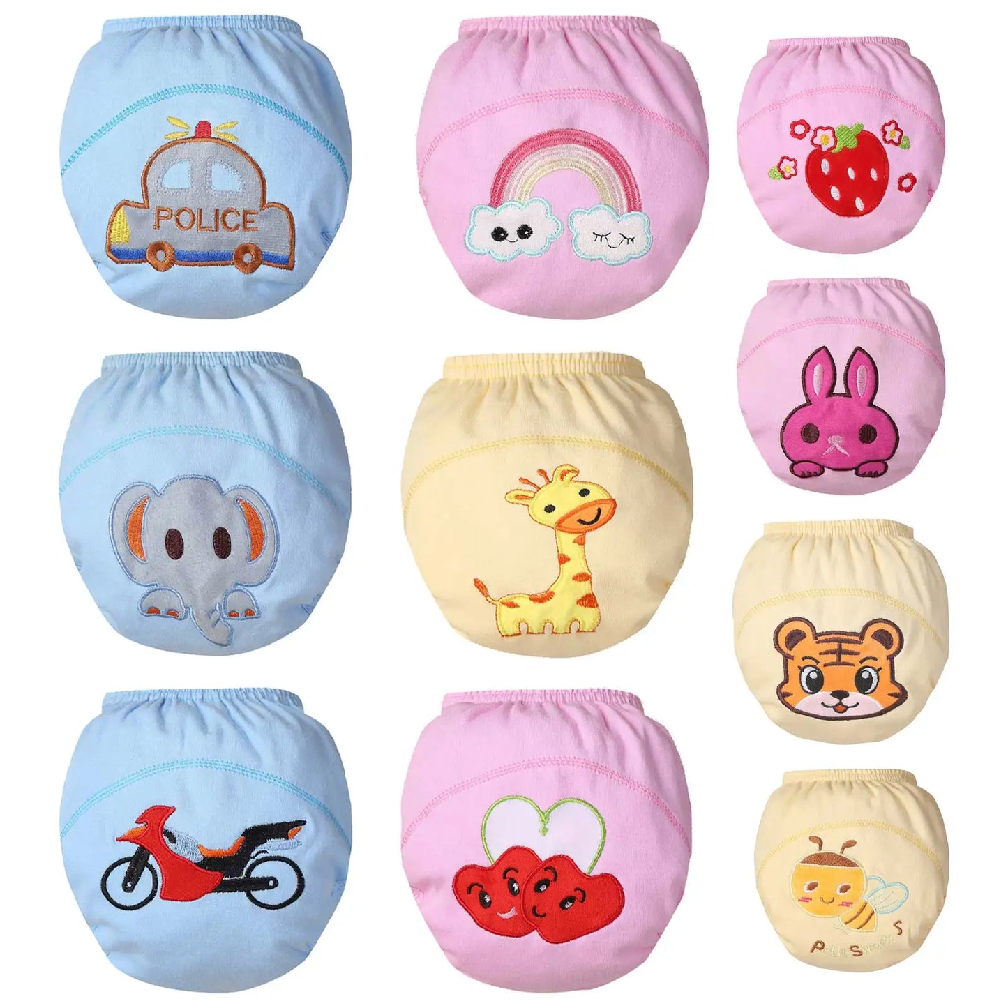 Baby Girls/Boys Reusable Cotton Potty Training Washable Underwear (Age 6M-24M)