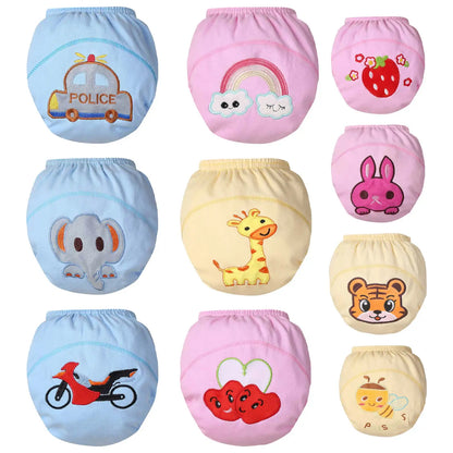 Baby Girls/Boys Reusable Cotton Potty Training Washable Underwear (Age 6M-24M)