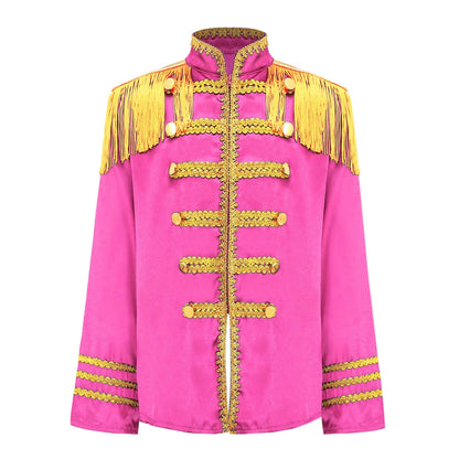 Girls 60s Retro Band Musician Costume Tassel Jacket (Age 6-16 YRS)