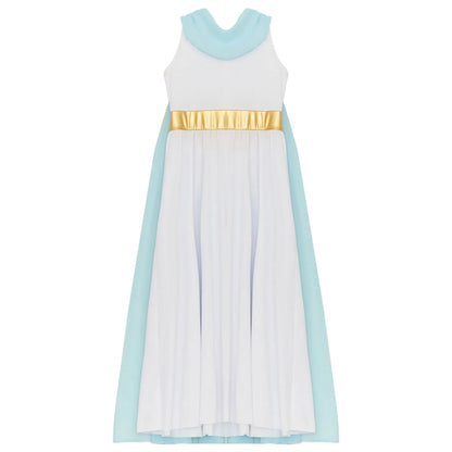 Girls Roman Grecian Athena Split Costume Dress (Age 6-16 YRS)