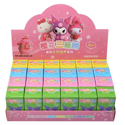 24-Piece Capybara, Stitch & Sanrio Set | Mini Keychain Collectibles | Blind Box Multicolor E