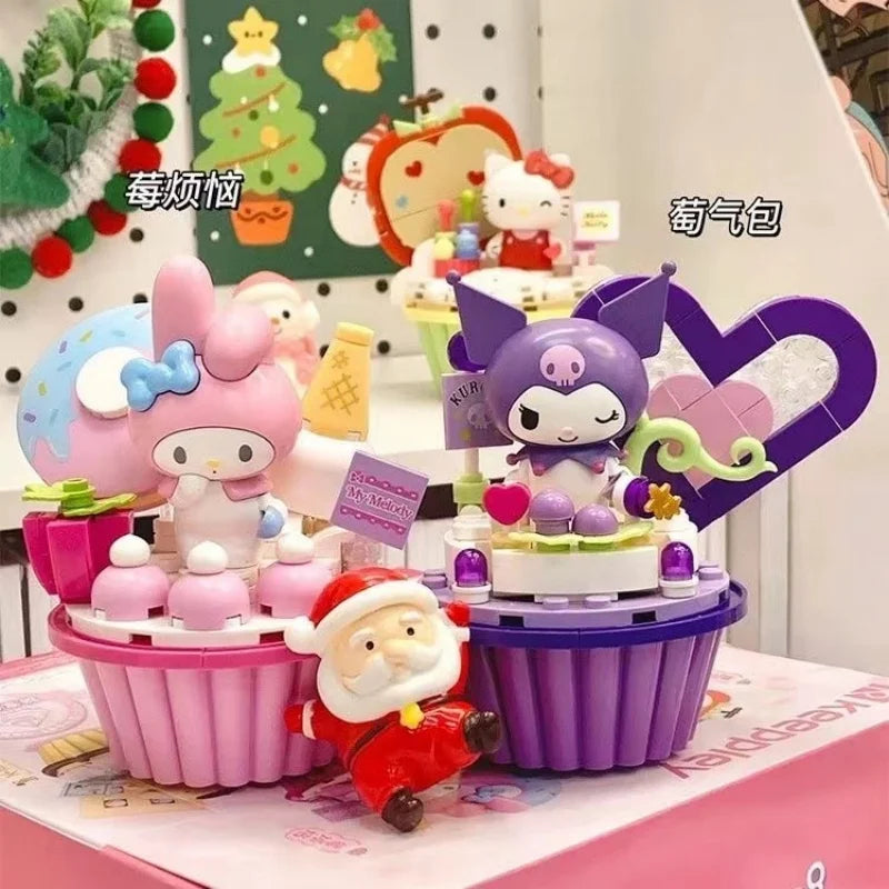 Sanrio Cake Cup DIY Building Block Figures – Hello Kitty, Kuromi, My Melody & More