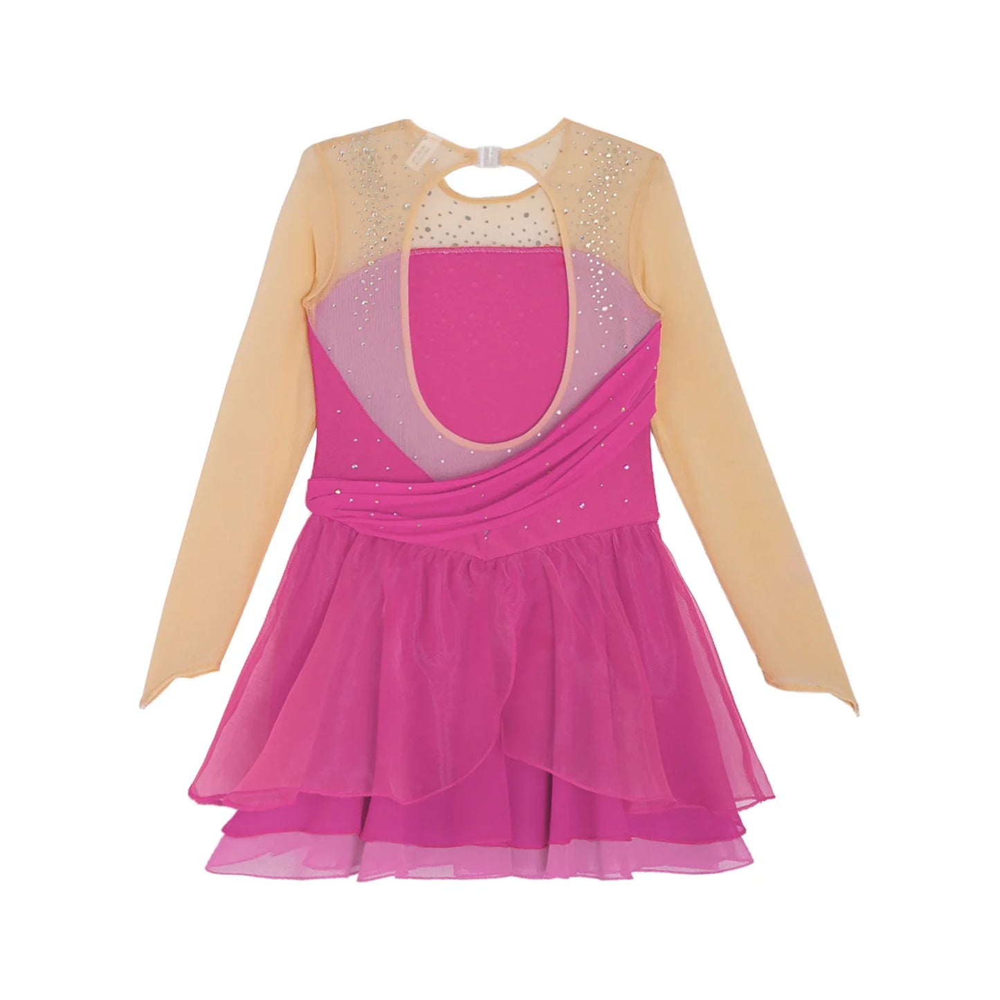 Girls Ballet Dance Rhinestone Long Sleeve Gymnastics Leotard (Age 6-16 YRS)