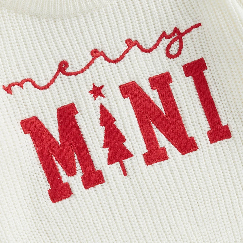 Baby/Toddler Christmas “Mini” Ribbed Jumper (Age Newborn-4YRS)