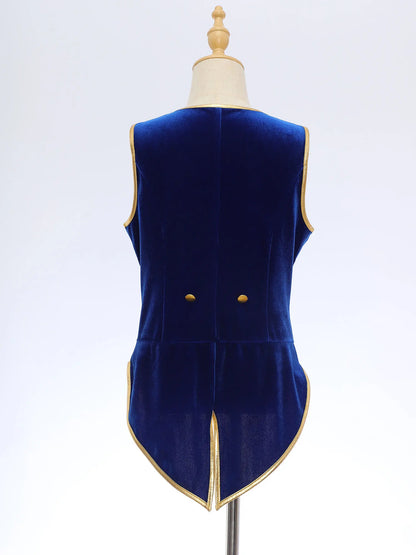 Boys Medieval Renaissance Tailcoat Vest Costume (Age 6-16YRS)