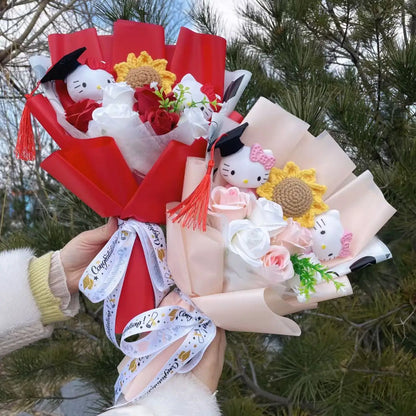 Plush Miss Kitty Stuffed Gift Flower Bouquet