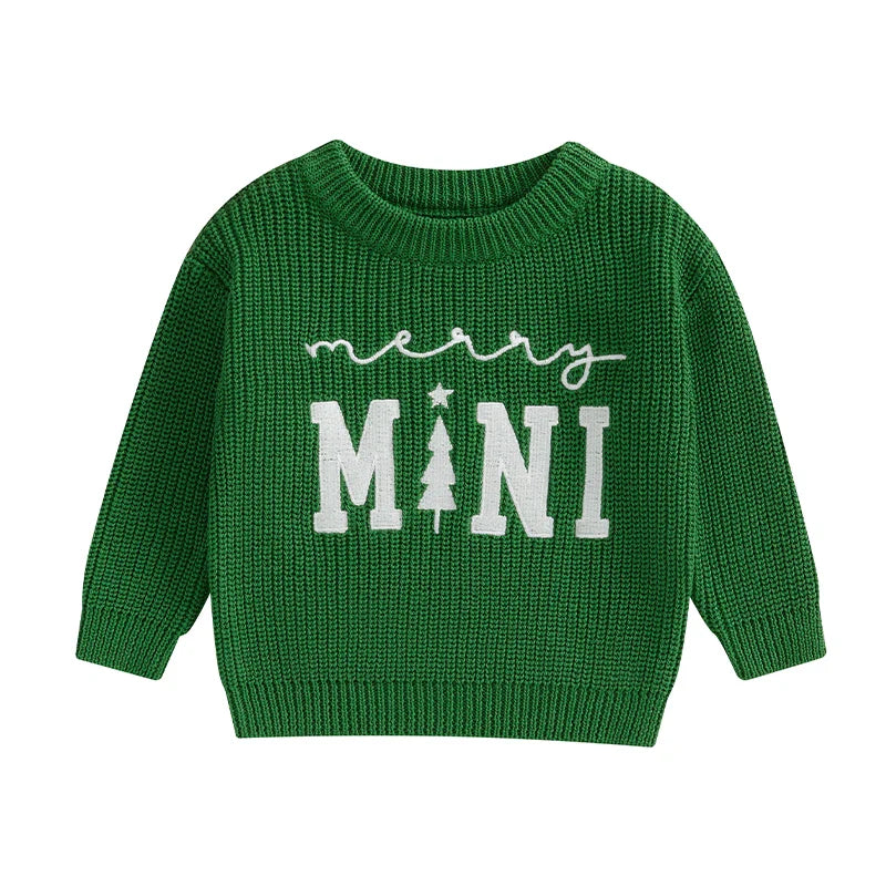 Baby/Toddler Christmas “Mini” Ribbed Jumper (Age Newborn-4YRS)