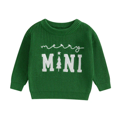 Baby/Toddler Christmas “Mini” Ribbed Jumper (Age Newborn-4YRS)