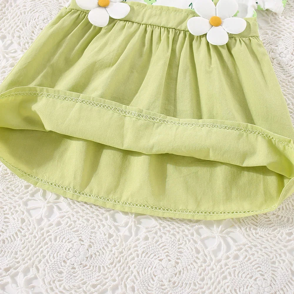 Baby Girls Summer Cotton Flower Dress (Age 6M-24M)