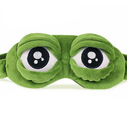 Plush Sad Frog Sleep Mask