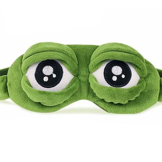 Plush Sad Frog Sleep Mask