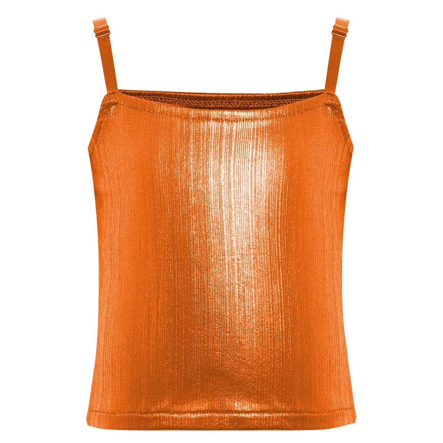Girls Metallic Shiny Vest Crop Top (Age 24M-16 YRS)