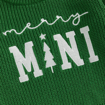 Baby/Toddler Christmas “Mini” Ribbed Jumper (Age Newborn-4YRS)