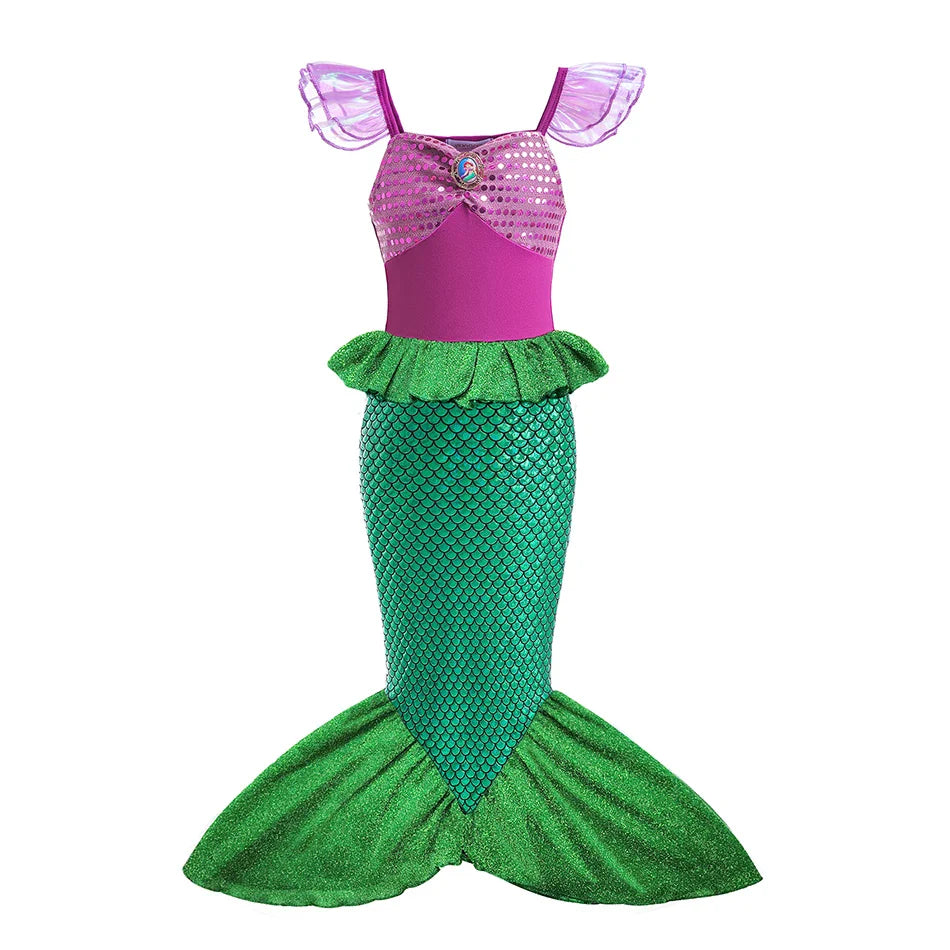 Girls Ariel Princess Dress Up Costume (Age 3-10YRS) Dress
