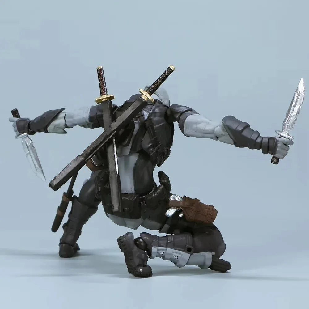 Deadpool 2.0 Grey Action Figure Movable Joints Toy