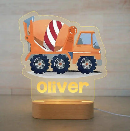 Personalized Children Animal Night Light Custom Name Acrylic Lamp