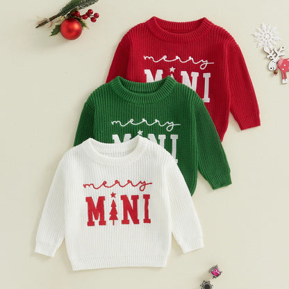 Baby/Toddler Christmas “Mini” Ribbed Jumper (Age Newborn-4YRS)