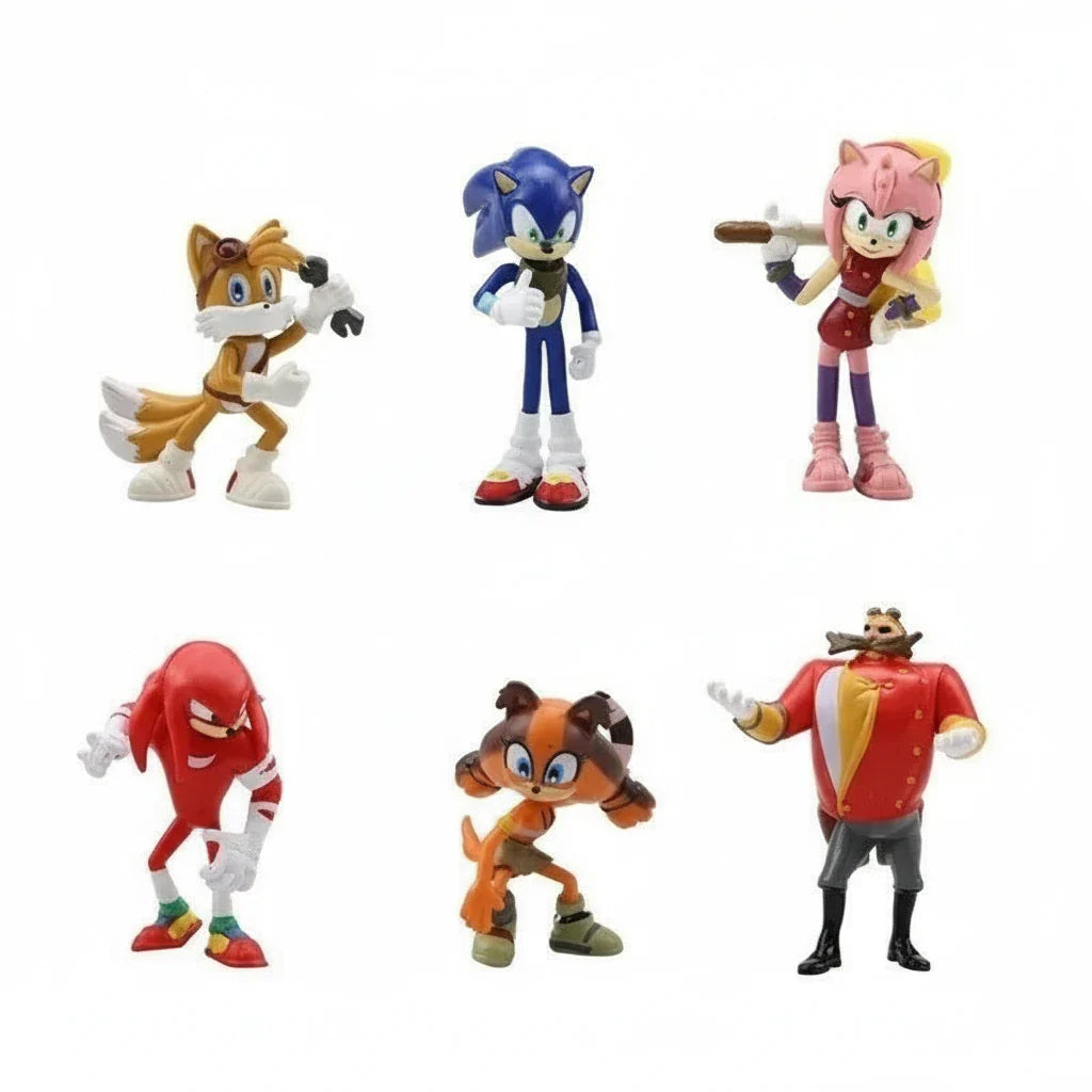 6‑Piece Sonic Character PVC Figure Set | Sonic, Shadow, Tails & Friends | Anime Action Model Toys 02