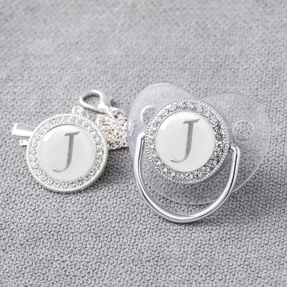 Baby Personalized Rhinestone Pacifier Luxury Clips