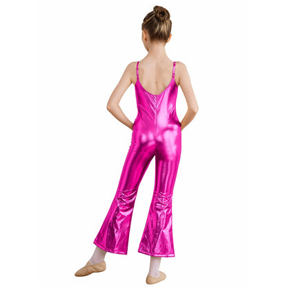 Girls Metallic Gymnastic Jumpsuit (Age 4-16YRS)