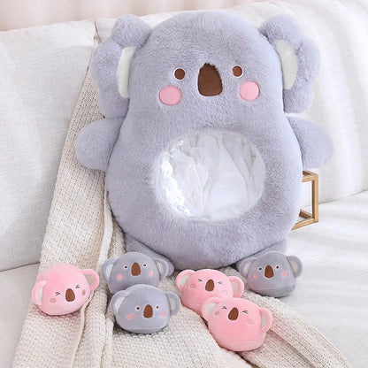 Plush Panda Koala Capybara Pudding Bag Stuffed Toy 35-50cm
