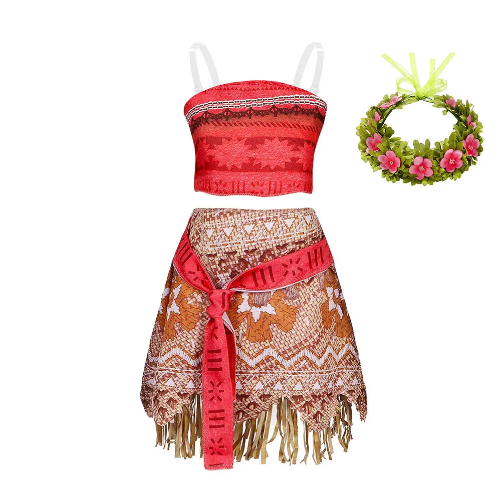 Girls Moana Two Pieces Costume (Age 3-14YRS) Moana 03