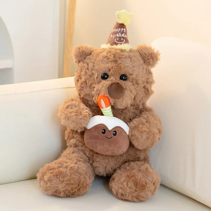 Plush Fluffy Cake Teddy Bear Stuffed Toy 40-50cm