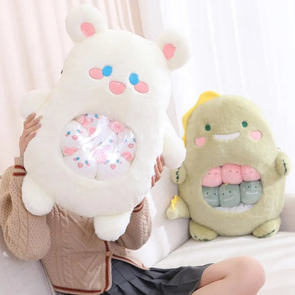 Plush Panda Koala Capybara Pudding Bag Stuffed Toy 35-50cm