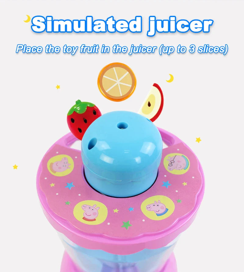 Peppa Pig Simulated Juicer Kids Playing House Emulation Blender Toy Simulation Fruits Toddler Early Tducation Children's Gifts
