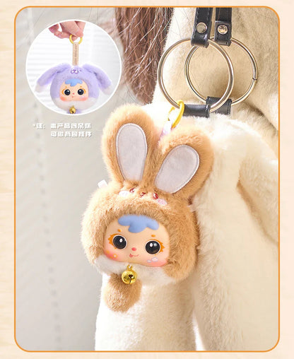 Samuel Mini Fortune Bunny & Baby Animals Blind Box - Cute Vinyl Plush Doll Bag Charm Set, Adorable Girl's Gift Collection
