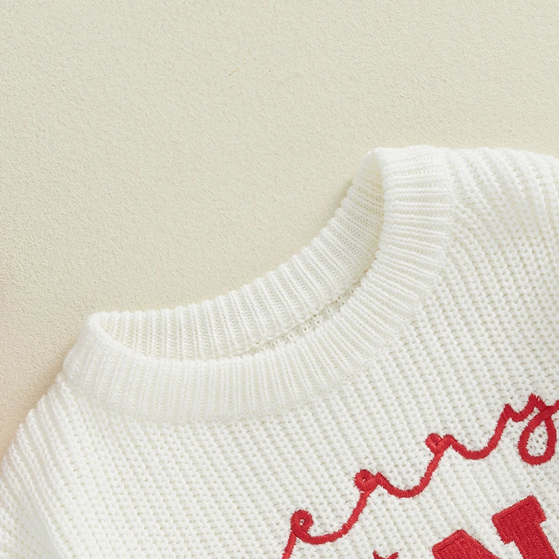 Baby/Toddler Christmas “Mini” Ribbed Jumper (Age Newborn-4YRS)