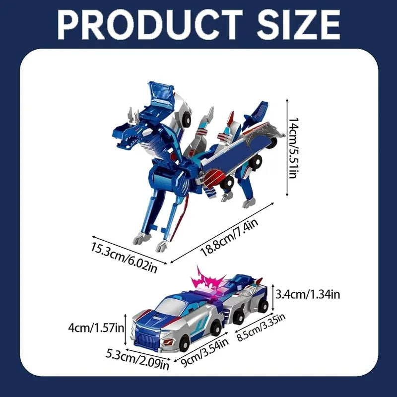 Unicorn Transformer Magic Car Toy â€“ 2-in-1 Magnetic Collision Vehicle | DIY Transforming Robot