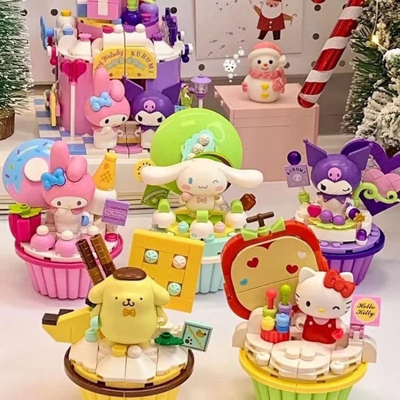 Sanrio Cake Cup DIY Building Block Figures – Hello Kitty, Kuromi, My Melody & More