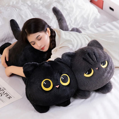 Plush Black Cat Pillow Stuffed Toy 50-90cm