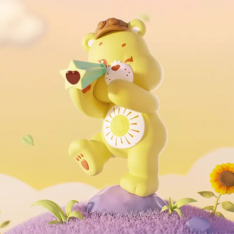 MINISO Care Bears Healing Planet Series Blind Box Mystery Box Caixa Sorpresa Girls Anime Figures Cute Model Birthday Gift Funshine Bear